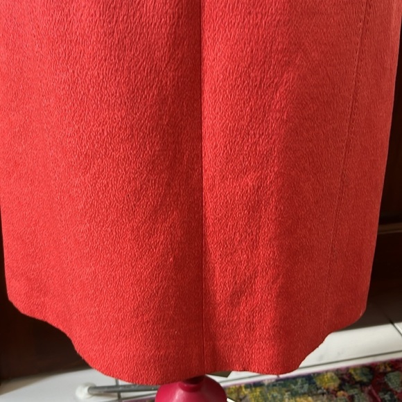 Tory Burch Dress Sleeveless dark coral almost orange flattering sheath Sz 6 - Picture 15 of 16
